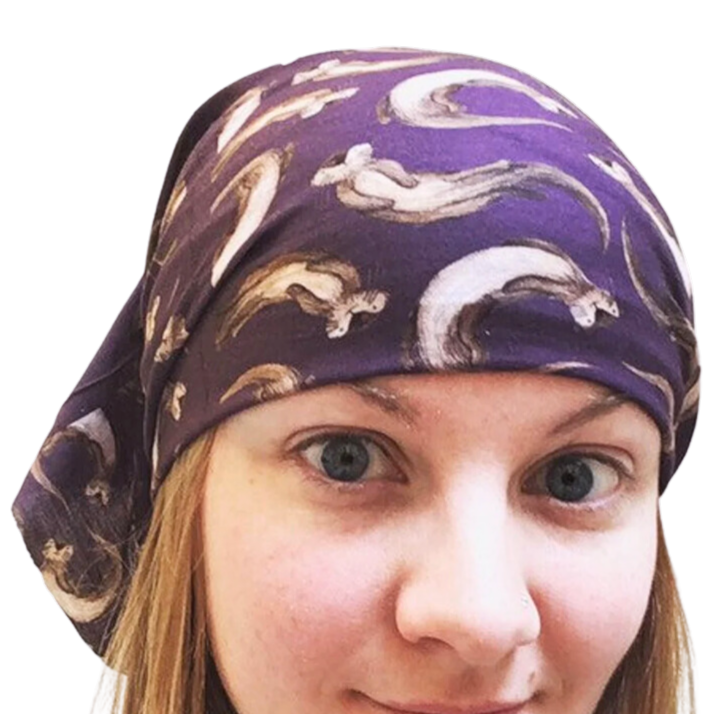 Swimming Otter Headwear Purple