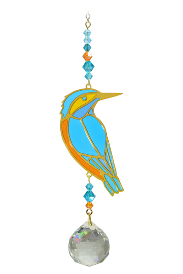 Crystal Dreams Kingfisher Rainbow Maker Suncatcher