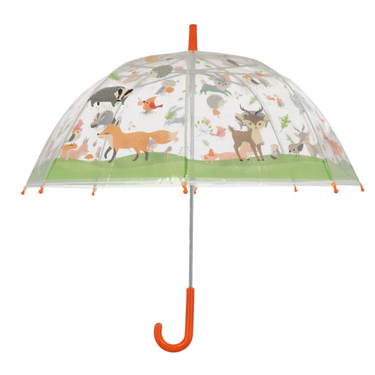 Kids Umbrella - Transparent Forest Animals