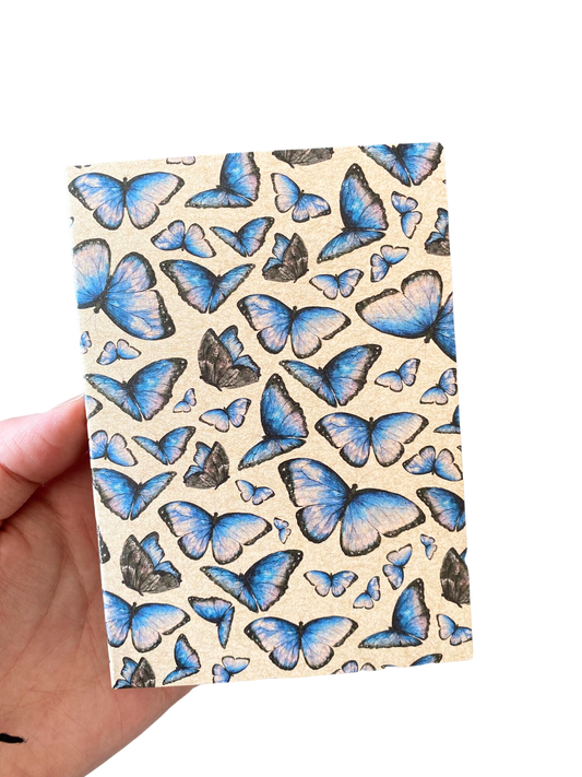 Blue Morpho Butterfly Eco Note Pad Jotter