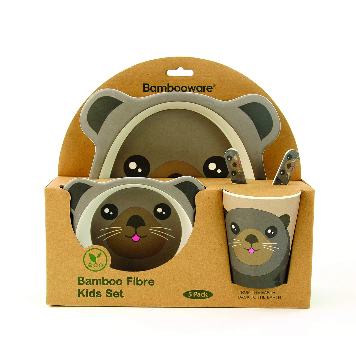 Eco Bamboo Fibre Sea Otter Kid's Dinnerware Set