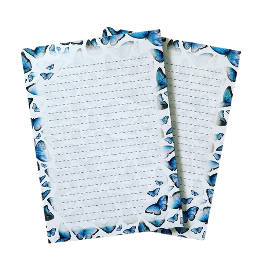 Blue Butterfly A5 Note Pad