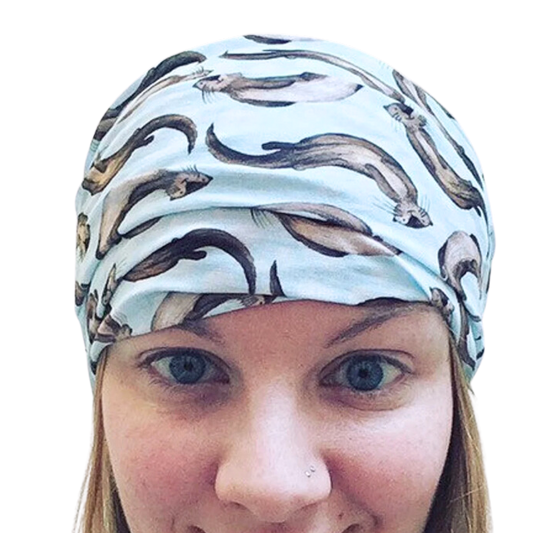 Swimming Otter Headwear Blue