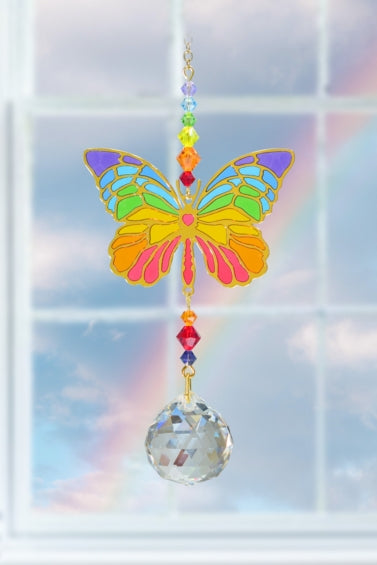 Crystal Dreams Butterfly Rainbow Maker Suncatcher