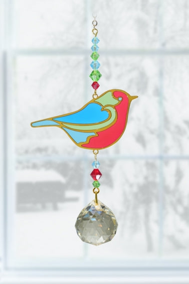 Crystal Dreams Robin Rainbow Maker Suncatcher