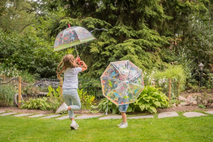 Kids Umbrella - Transparent Butterflies