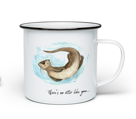 Otter Enamel Mug
