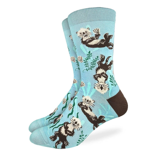 Men's Sea Otter Socks (Adult Shoe Size 7-12)