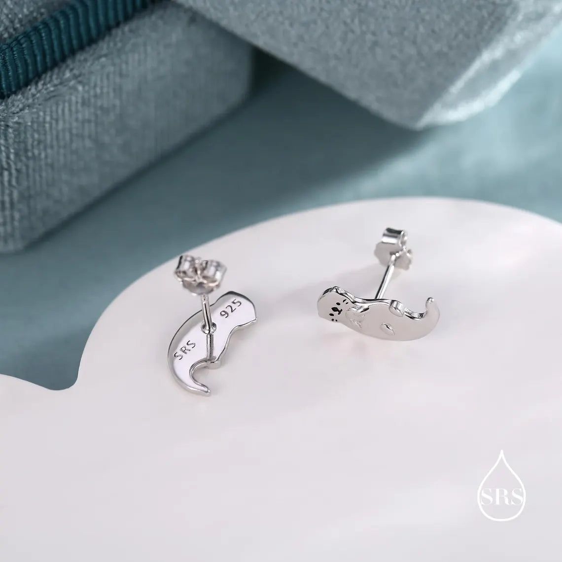 NEW! Sterling Silver Otter Studs