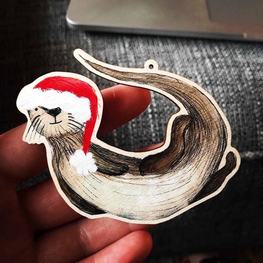 Otter Christmas Decoration