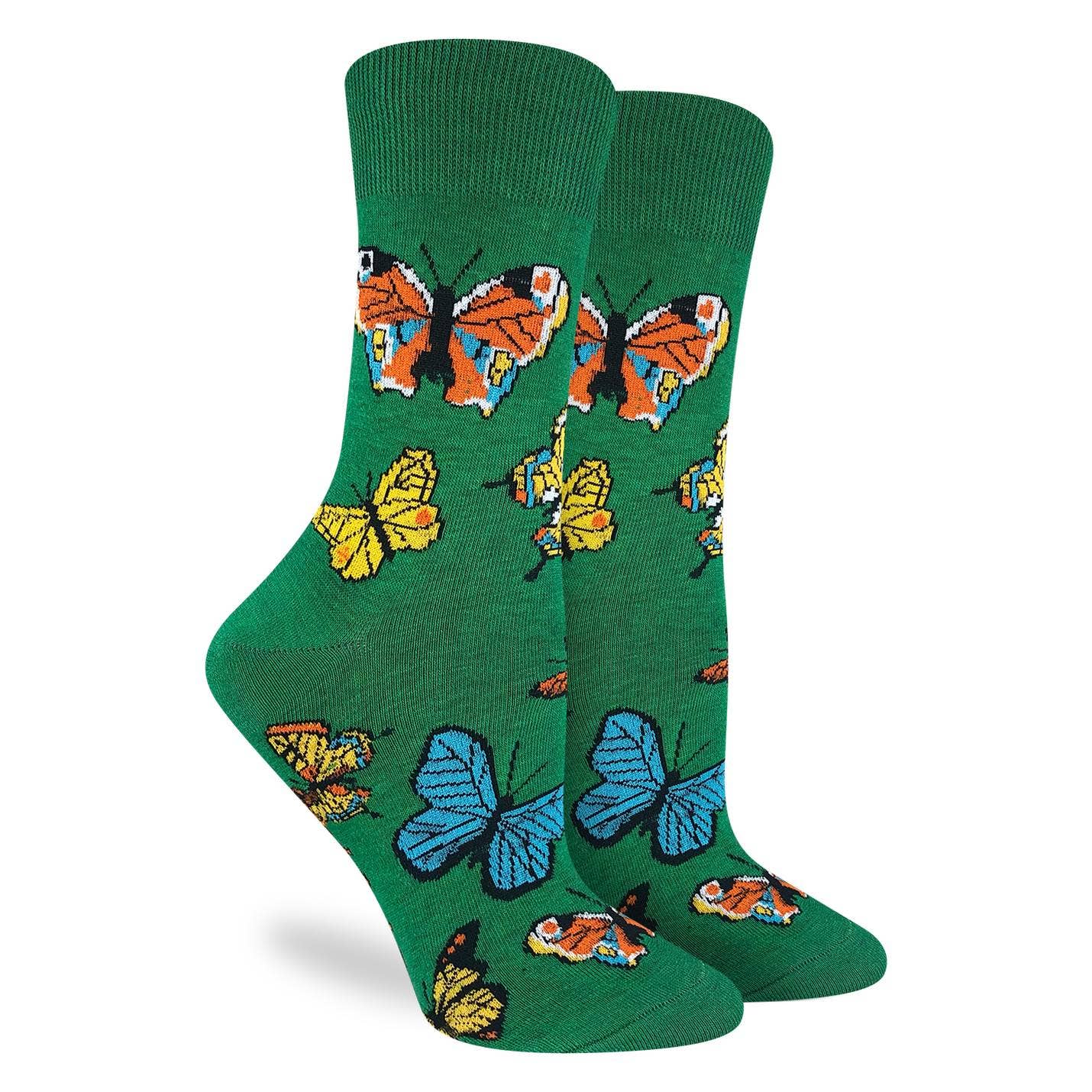 Women's Butterflies Socks (Adult Shoe Size 5-9)