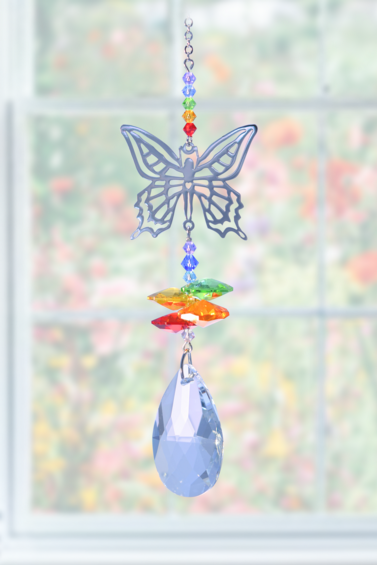 Crystal Fantasies Butterfly Rainbow Maker Suncatcher