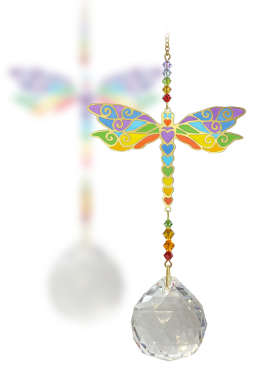 Crystal Wonders Dragonfly Rainbow Maker Suncatcher