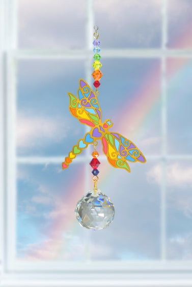 Crystal Dreams Dragonfly Rainbow Maker Suncatcher