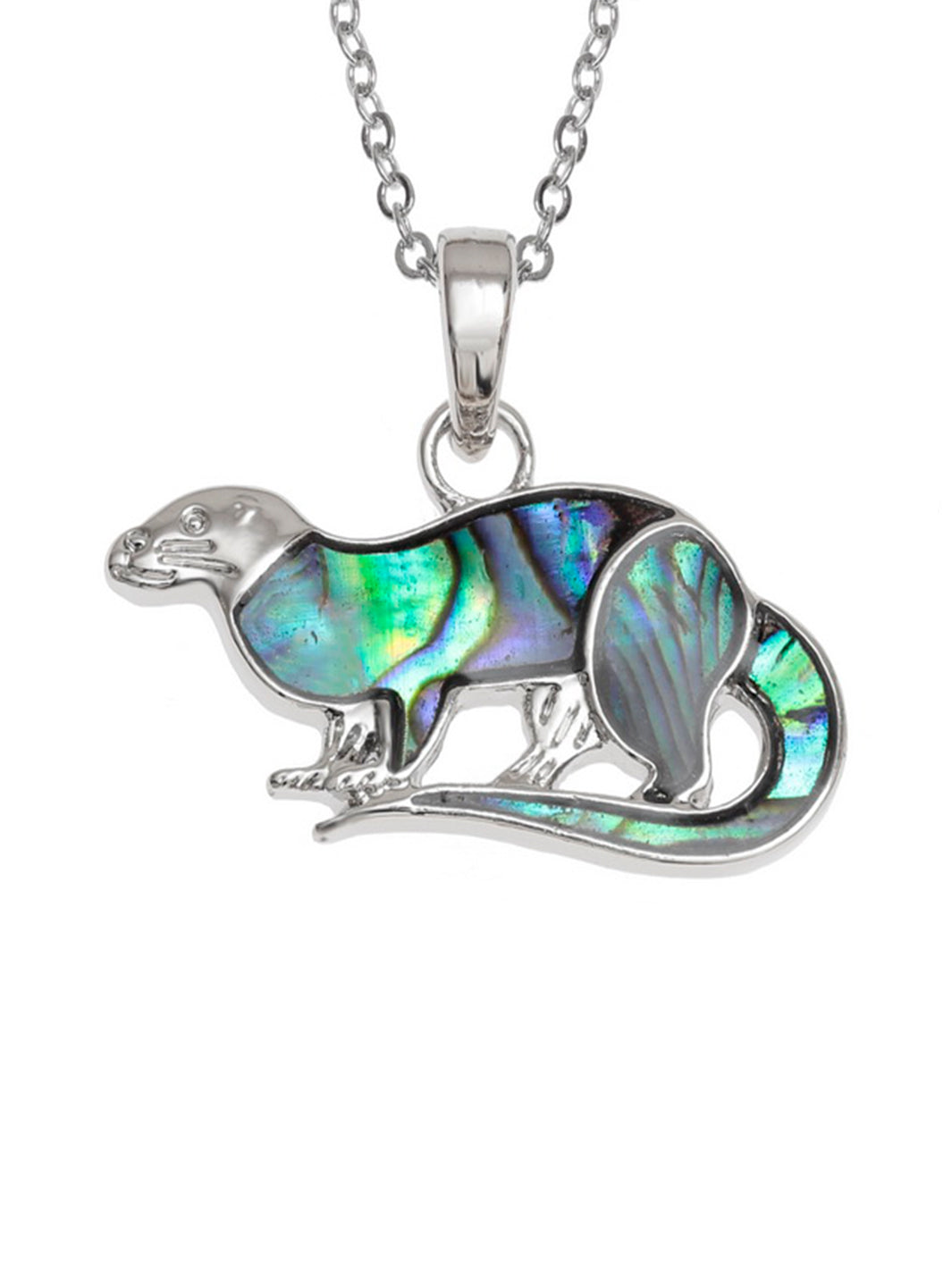 Paua Shell Otter pendant