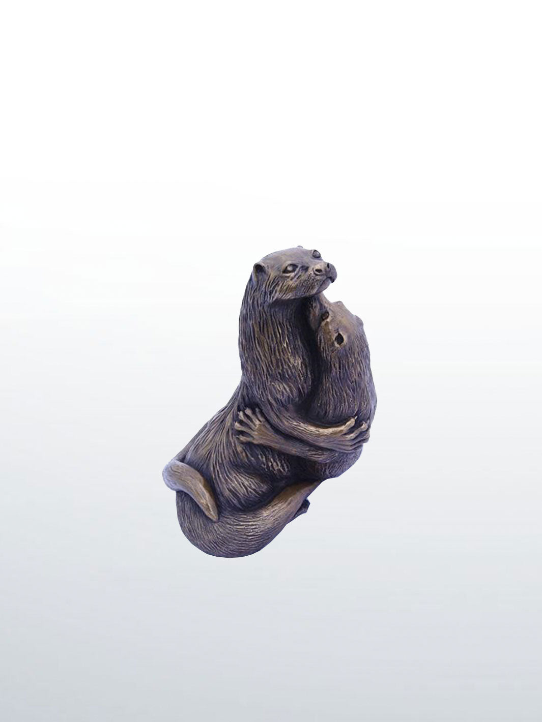 Oriele Bronze Pair of Otters from Otters and Butterflies, Devon